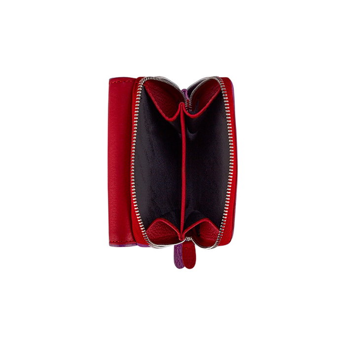 Zoozie Bags Cartera de Mujer Roja de Piel Auténtica - 11x2x8.5 cm
